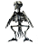 Esqueleto Plástico Pássaro Corvo Halloween - Bico Articulado - 21cm x 14cm - Imagem 1