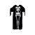 Capa Preta Fechada de Esqueleto Unissex Adulto Halloween - 120cm - Imagem 1