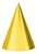 Chapéu De Aniversário Metalizado Dourado - 8 Unidades - Imagem 1