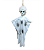 Enfeite de Halloween Boneca Fantasma Branco - 40 cm - Imagem 1