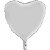Balão Metalizado Coração Branco - 24 Polegadas (60cm) - Flutua Gás Hélio - Imagem 1