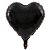 Balão Metalizado Coração Preto - 24 Polegadas (60cm) - Flutua Gás Hélio - Imagem 1