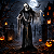 Enfeite Decorativo Halloween - Caveira Escuridão - 1,63m - Som, Luz e Movimento - 1 Unidade - Imagem 1