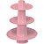 Baleiro de Papelão Laminado Rosa 3 andares - 35cm - Imagem 1