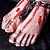 Decoração Halloween Pernas Penduradas com Sangue para Festas Halloween 48cm - Imagem 2
