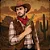 Pistola Garrucha de Brinquedo Dourada Cowboy com Som - 27cm - Imagem 1