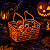 Cesta Retangular com Aplique de Abóbora – Halloween | Decoração ou Lembrancinha Temática - Imagem 1