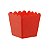 Cachepot de Plástico Quadrado Vermelho - 8x8x6cm - Imagem 1