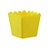 Cachepot de Plástico Quadrado Amarelo - 8x8x6cm - Imagem 1
