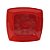 Prato Acrílico Quadrado Translúcido Vermelho 21cm- 10 Unidades - Imagem 1