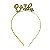 Tiara Bride Metalizada Dourada C/Pedras - Imagem 1