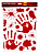 Adesivo para Espelho Halloween Mãos Sangue - Imagem 1