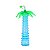 Copos Arvore Coqueiro Tropical Azul com Canudo - 500ml - Imagem 1