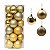 Conjunto Bolas de Natal Dourado 7cm - 24 Peças - Imagem 1