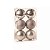 Bolas de Natal Arabesco Brilho Mate Glitter Prata 8 cm - 6 Unidades - Imagem 1