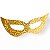 Máscara Holográfica Carnaval Dourado - 12 Unidades - Imagem 1