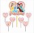 Topo de Bolo Topper Decoração Princesas Disney Cenário - 7 Peças (01 Topper maior + 6 Picks) Piffer - Imagem 1