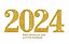 Painel Reveillon de EVA 2024 de Glitter Dourado - Imagem 1