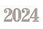 Painel Reveillon de EVA 2024 de Glitter Prata - Imagem 1
