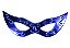 Máscara Grande Metalizada Tiazinha Decoração - Azul - 77cm x 33cm - Imagem 1