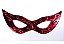 Máscara Grande Metalizada Tiazinha Decoração - Vermelho - 77cm x 33cm - Imagem 1