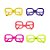 Óculos Quadrado Colorido Sem Lentes - 10 Unidades - Imagem 1