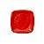 Prato Quadrado 15 cm cor Vermelho - 10 unidades - Imagem 1