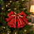Sino Duplo Vermelho com Glitter 20x14cm – Enfeite de Natal Decorativo - Imagem 1