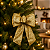 Laço De Árvore De Natal Glitter Dourado - 28cm - Imagem 1