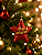 Pendente Estrela Vermelha "Feliz Natal" Vermelho – 10cm - Imagem 1