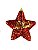 Pendente Estrela Vermelha Feliz Natal Color - 10cm - Imagem 1