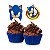 Picks Para Doces Festa Sonic 12cm - 8 Unidades - Imagem 1