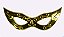 Máscara Grande Metalizada Tiazinha Decoração - Dourado - 77cm x 33cm - Imagem 1
