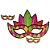 Painel Carnaval Mascaras Quadriculadas Neon - 3 Peças - Imagem 1