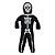 Macacão Infantil Esqueleto para Halloween com Máscara - Tamanho M - Imagem 1