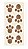 Adesivos Pegadas de Coelho Páscoa 5cm - 24 Pegadas - Imagem 1