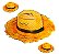 Painel Grande Chapéu de Palha Caipira Festa Junina - 64x50cm - 3peças (1 Grande e 2 Pequenos) - Imagem 1
