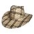 Chapéu de Cowboy Adulto Bege e Marrom com Aba - Imagem 1