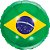 Balão Redondo Metalizado 18'' - Festa Brasil Bandeira - 1 unidade - Imagem 1