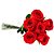 Buquê Com 6 Rosas De Veludo Vermelhas Médias Artificiais - Imagem 1