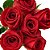 Buquê Com 6 Rosas De Veludo Vermelhas Médias Artificiais - Imagem 2