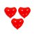 Balão de Festa Metalizado 5,5' Polegadas (14cm) - Coração vermelho - 3 unidades - Imagem 1