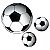 Kit Painel Decorativo Bola de Futebol 3 Peças (1 Bola-50x50cm e 2 Bolas-23x23cm) - Imagem 1