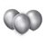 Balão Bexiga Prata Cintilante - Tamanho 7 Polegadas  (18cm) - 50 unidades - Imagem 1