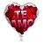 Balão Metalizado Coração Vermelho Te Amo - 43x43cm - Flutua com Gas Hélio - Imagem 1