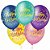 Balão Bexiga Fantasia Happy Birthday Sortida - Tamanho 10 Polegadas (25cm) - 25 Unidades - Imagem 1