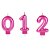 Vela Aniversário Número Balão Pink 8,5cm - Imagem 1