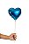 Balão Metalizado Coração Azul - Tamanho do Balão 10 Polegadas (25cm) + Vareta de 19cm - 1 Unidade - Imagem 2