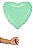 Balão Metalizado Coração Verde Pastel - Tamanho do Balão 10 Polegadas (25cm) + Vareta de 19cm - 1 Unidade - Imagem 1