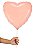 Balão Metalizado Coração Rosa Claro - Tamanho do Balão 10 Polegadas (25cm) + Vareta de 19cm - 1 Unidade - Imagem 1